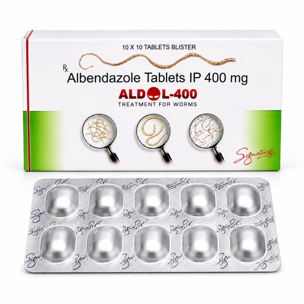 Aldol 400 mg (Albendazole) 1 Aldol 400 mg Tablet: Proven Treatment for Worms & Parasites