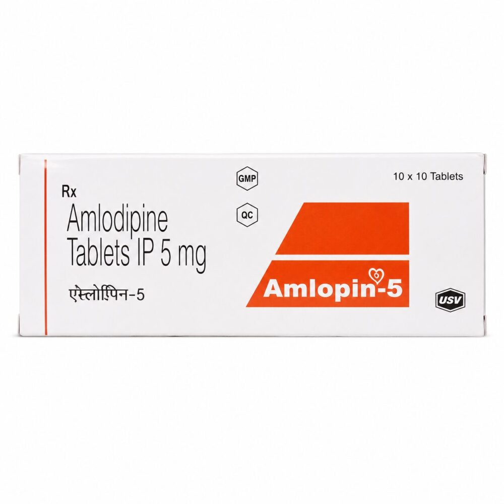 Amlopin 5 mg (Amlodipine) 2 Amlopin 5 mg (Amlodipine) front box