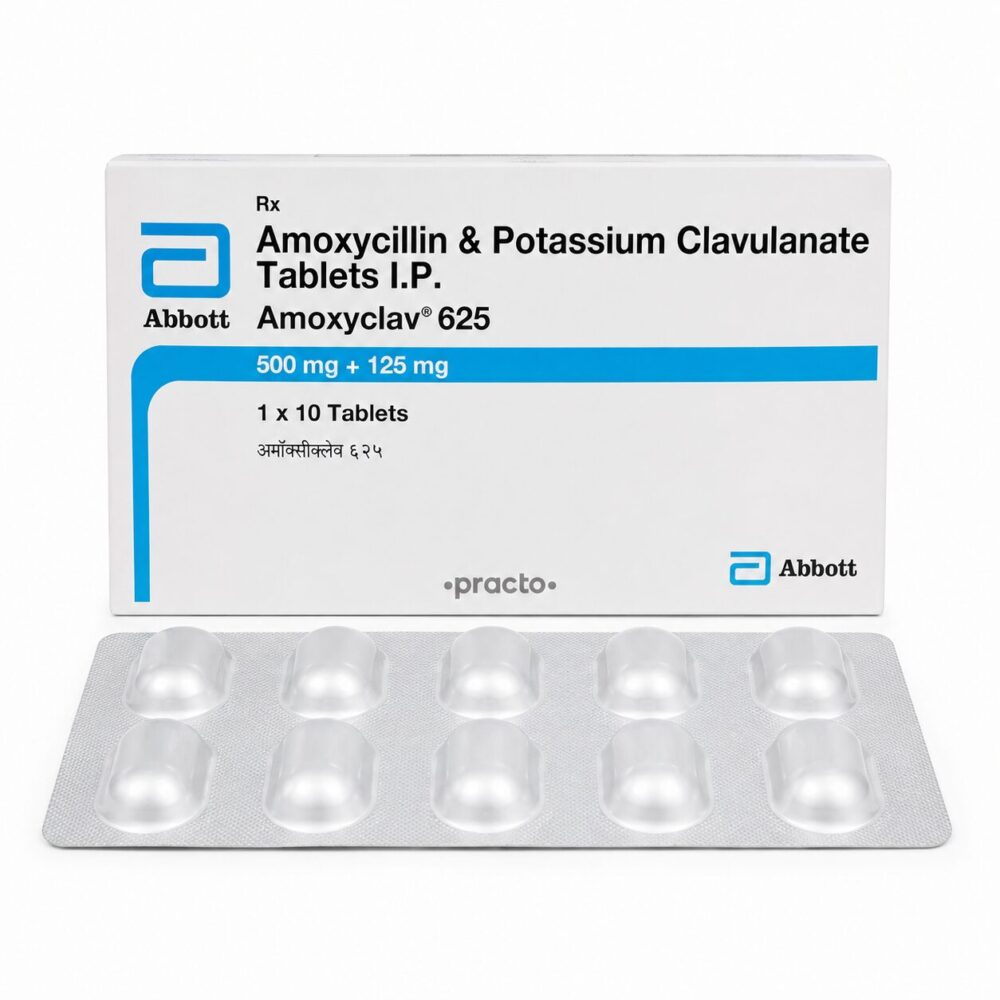Amoxyclav 625 Tablet (Amoxicillin/Clavulanic Acid) 1 Amoxyclav 625 mg - Authentic Amoxicillin and Clavulanic Acid Antibiotic Tablets