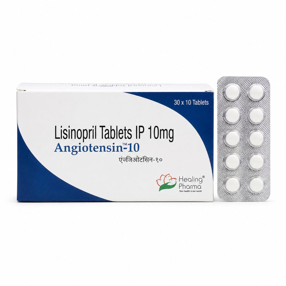 Angiotensin 10 mg (Lisinopril) 3 Angiotensin 10 mg (Lisinopril) front box with vertical strip