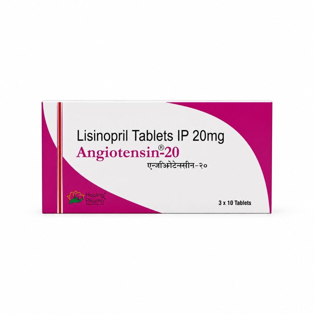 Angiotensin 20 mg (Lisinopril) 2 Angiotensin 20 mg (Lisinopril) front box
