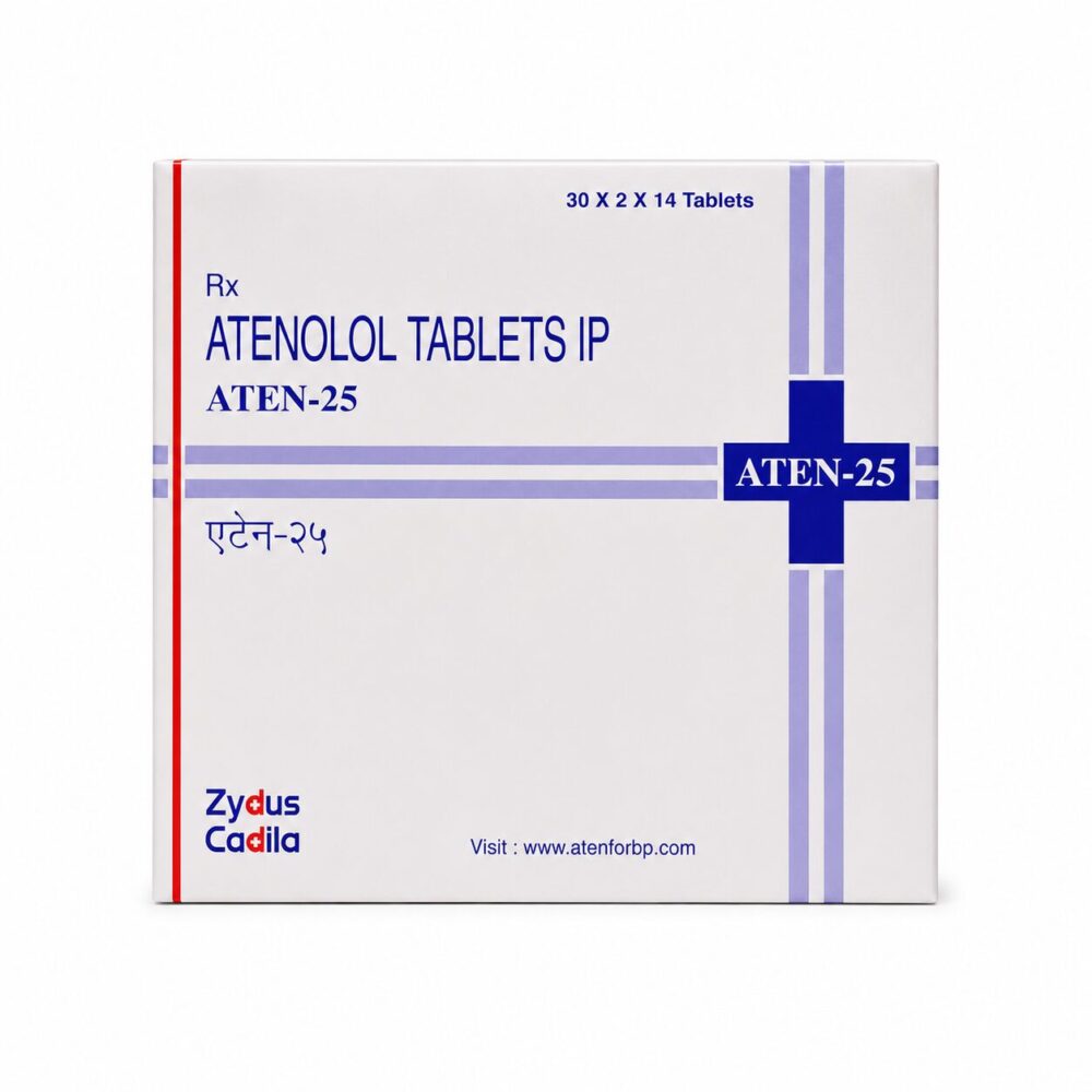 Aten 25 mg (Atenolol) 1 Aten 25 mg front box