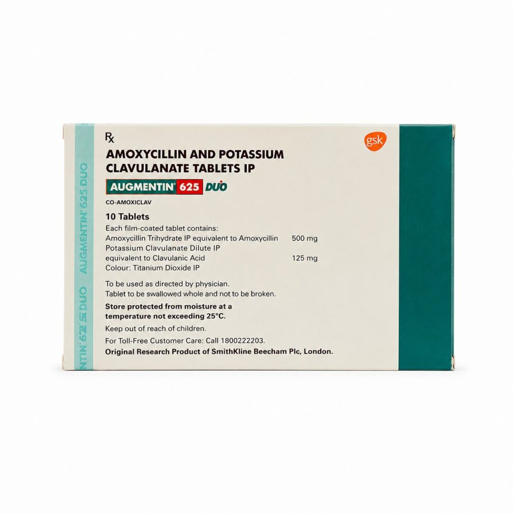 Augmentin 625mg Duo ( Amoxycillin + Clavulanic Acid ) 1 Augmentin 625 mg Duo ( Amoxycillin + Clavulanic Acid )