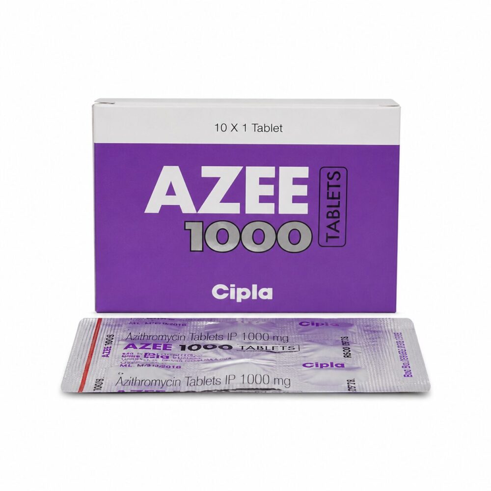 Azee 1000 mg (Azithromycin Tablet) 2 Azee 1000 mg - Authentic Azithromycin Antibiotic Tablets