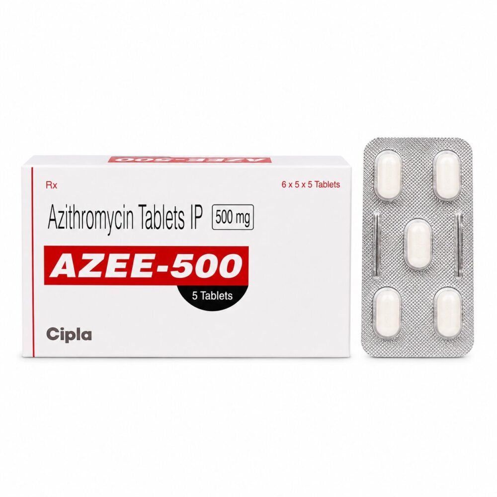 Azee 500 mg (Azithromycin) 3 Azee 500 mg - Authentic Azithromycin Antibiotic Tablets