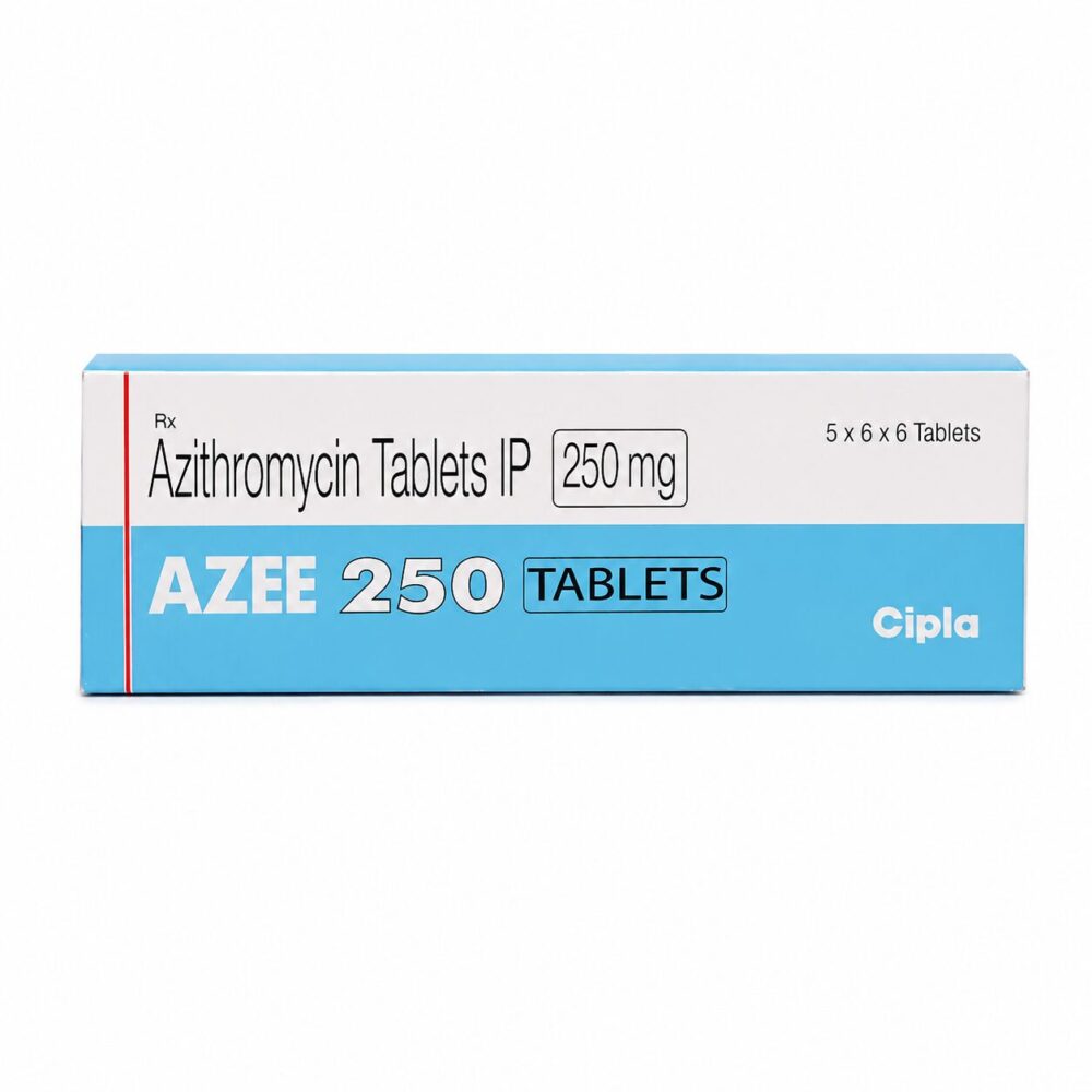 Azee 250 mg (Azithromycin) 2 Azee 250 mg - Authentic Azithromycin Antibiotic Tablets