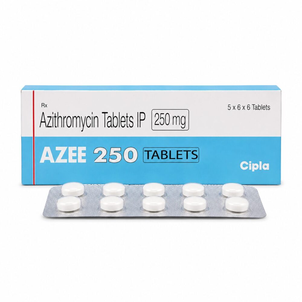 Azee 250 mg (Azithromycin) 1 Azee 250 mg - Authentic Azithromycin Antibiotic Tablets