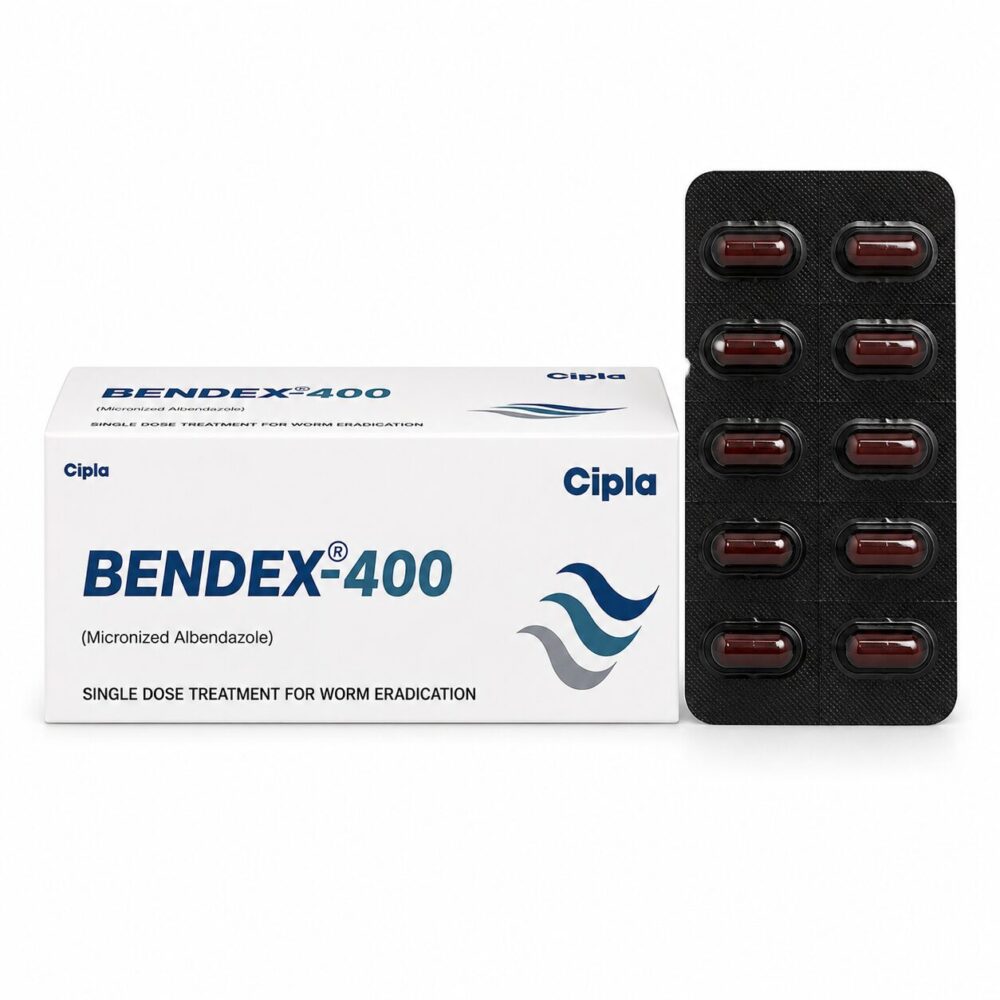 Bendex 400 mg (Albendazole) 3 Bendex 400mg - Authentic Albendazole Tablets for Parasitic Infection Treatment.