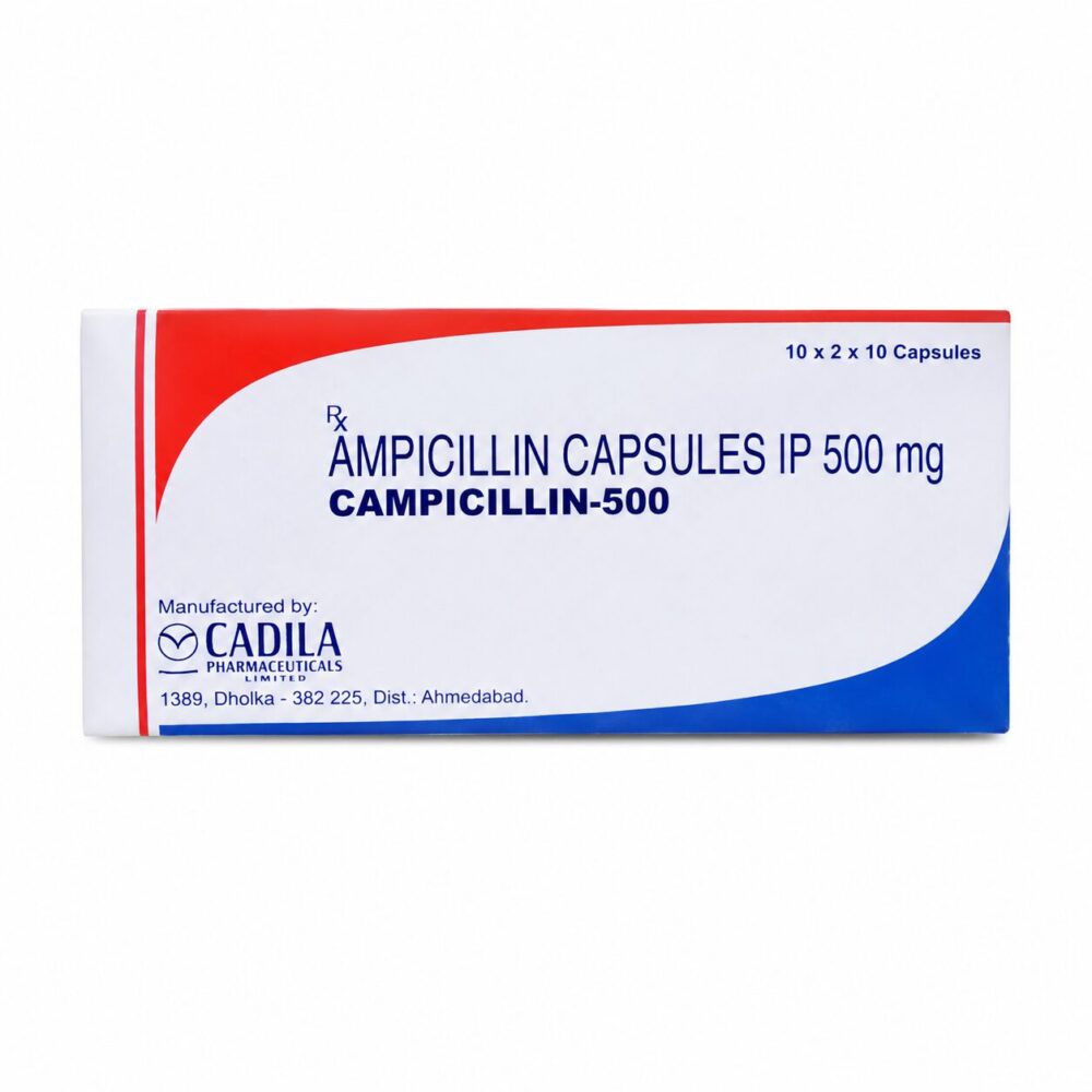 Campicillin 500 mg (Ampicillin) 2 Campicillin 500 mg (Ampicillin) front box