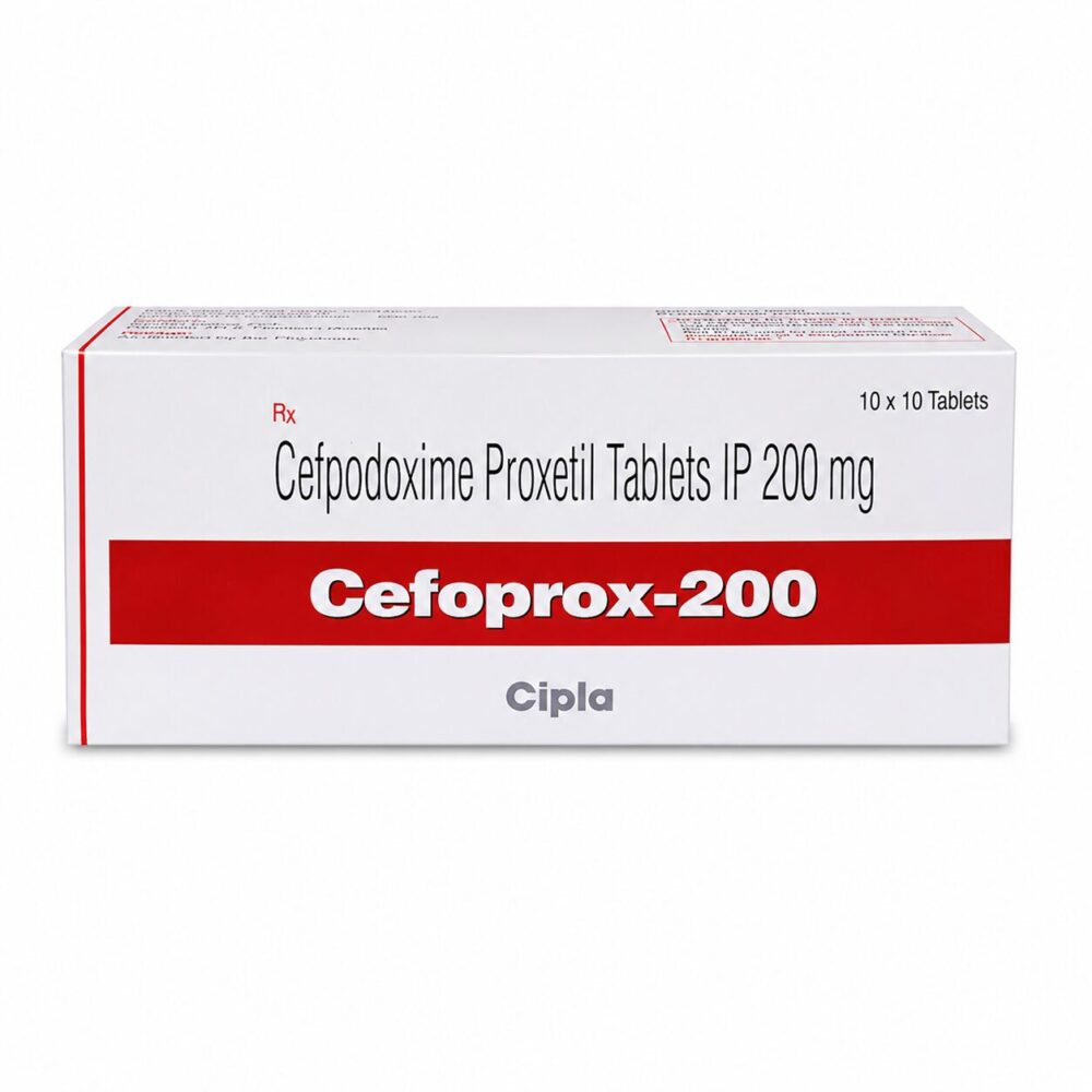 Cefoprox 200 mg Tablet (Cefpodoxime) 1 Cefoprox 200 mg Tablet (Cefpodoxime) front box