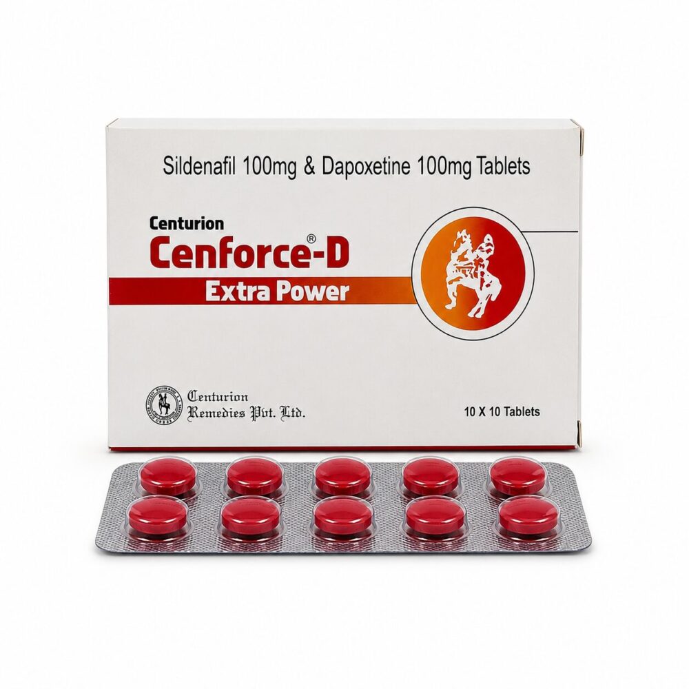 Cenforce D Extra Power (Sildenafil Citrate/Dapoxetine) 1 Cenforce D Extra Power 200 mg - Authentic Sildenafil and Dapoxetine Combination Tablets.