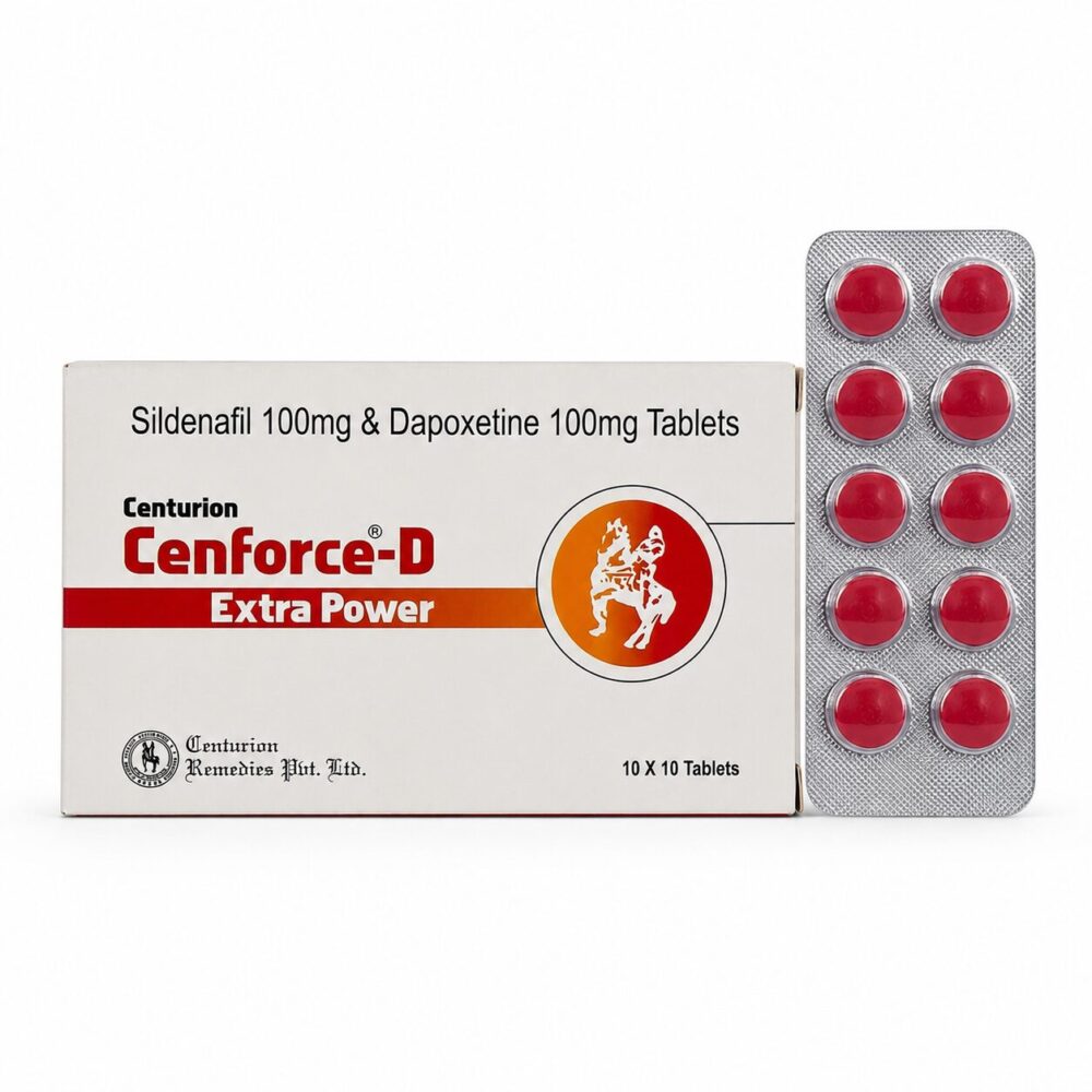 Cenforce D Extra Power (Sildenafil Citrate/Dapoxetine) 3 Cenforce D Extra Power 200 mg - Authentic Sildenafil and Dapoxetine Combination Tablets.