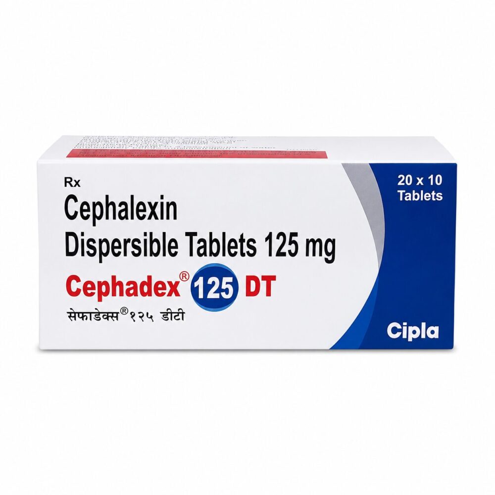 Cephadex DT 125 mg Tablet (Cephalexin) 1 Cephadex DT 125 mg Tablet ( Cephalexin ) front box