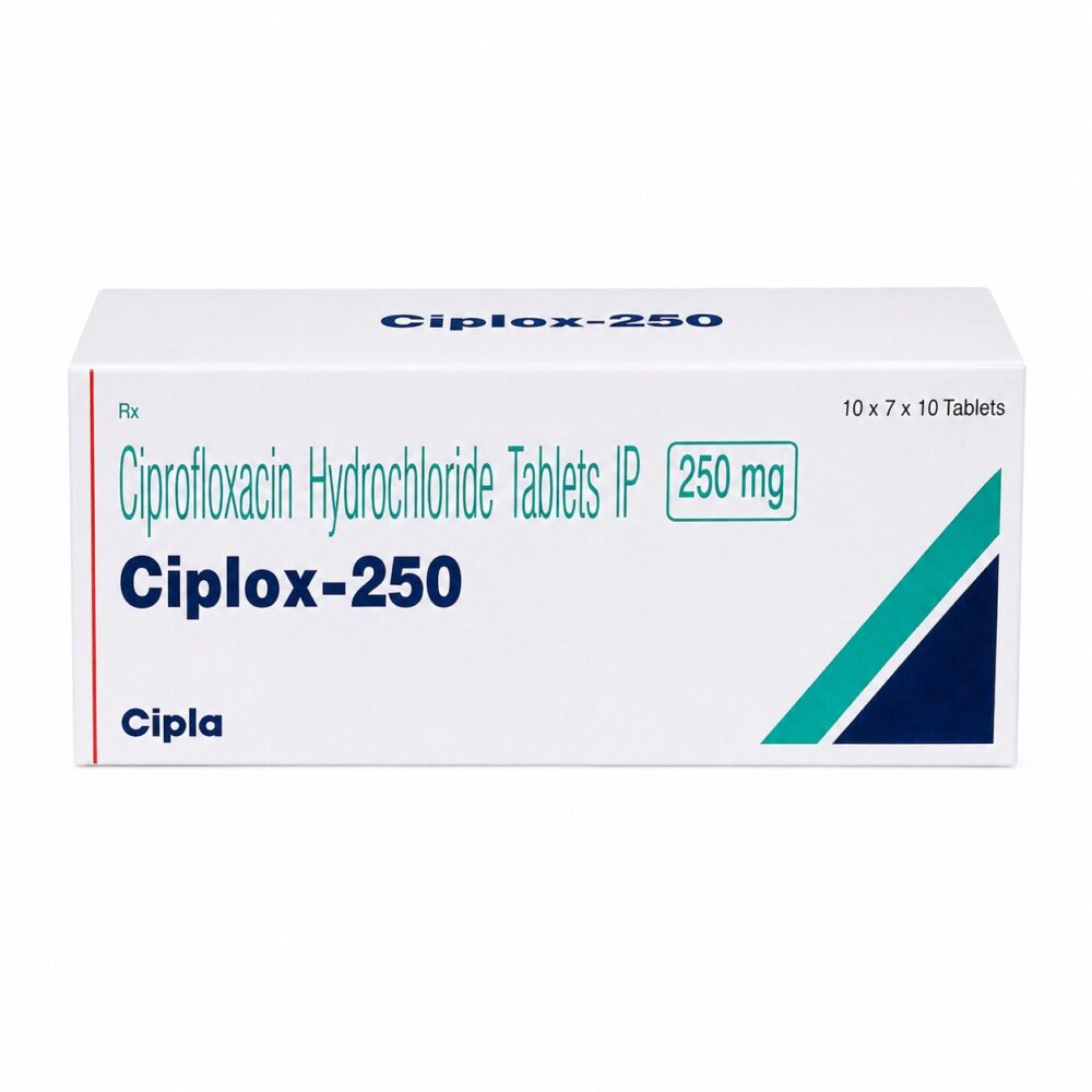 Ciplox 250 mg Tablet (Ciprofloxacin) 2 Ciplox 250mg Tablet (Ciprofloxacin) front box