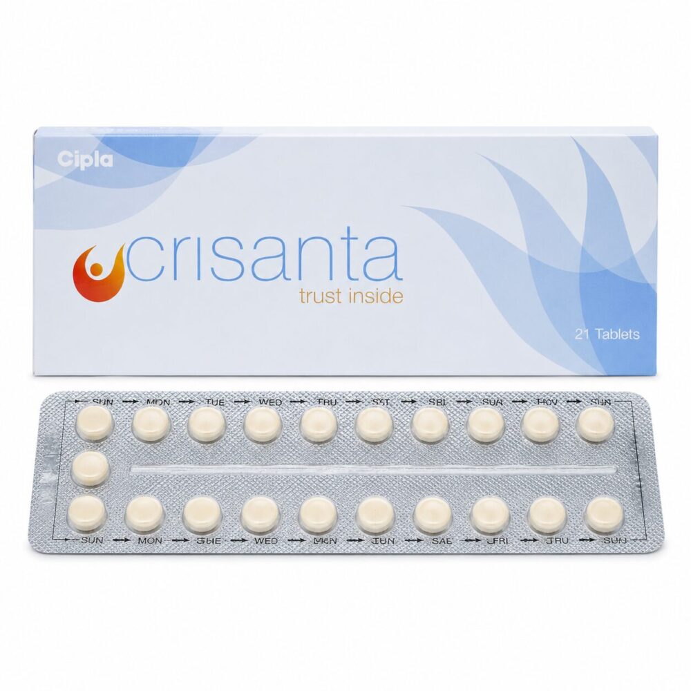 Crisanta (Ethinyl Estradiol/Drospirenone) 1 Crisanta (Ethinyl Estradiol/Drospirenone) front box with strip