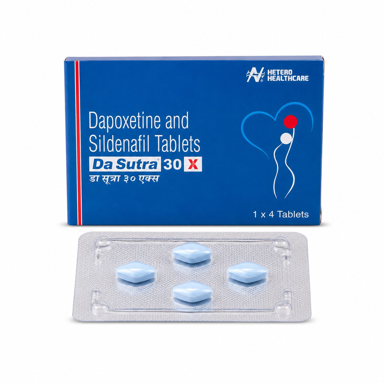 Da Sutra 30X 50 mg / 30 mg (Sildenafil/Dapoxetine) 1 Da Sutra 30X 50 mg / 30 mg front box with strip