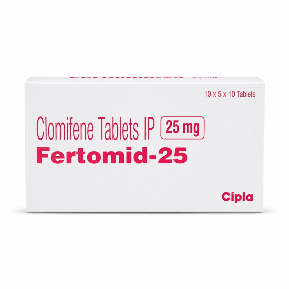 Fertomid 25 mg (Clomiphene) 2 Fertomid 25 mg (Clomiphene) front box