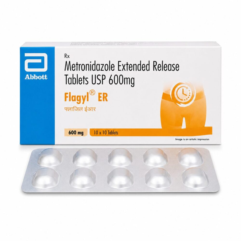 Flagyl ER 600 mg Tablet (Metronidazole) 1 Flagyl ER 600 mg tablet