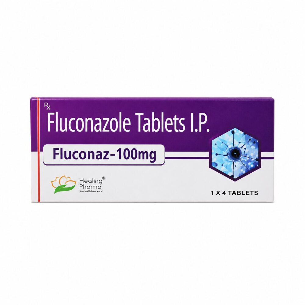 Fluconaz 100 mg (Fluconazole) 2 Fluconaz 100mg (Fluconazole) front box