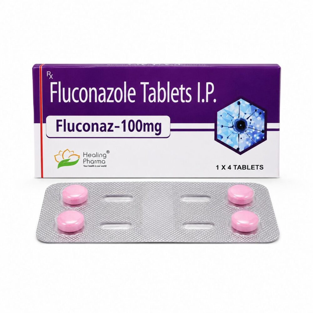Fluconaz 100 mg (Fluconazole) 1 Fluconaz 100 mg (Fluconazole) front box with strip