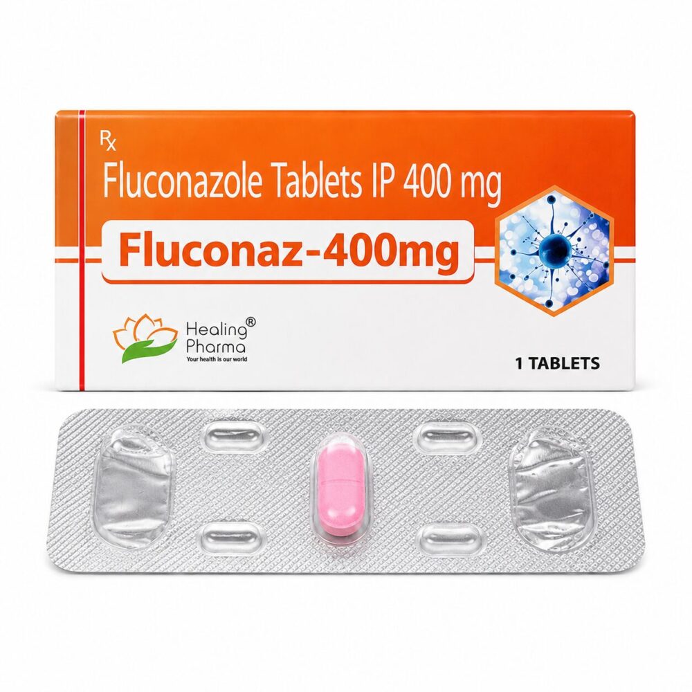 Fluconaz 400 mg (Fluconazole) 1 Fluconaz 400 mg (Fluconazole) front box with strip