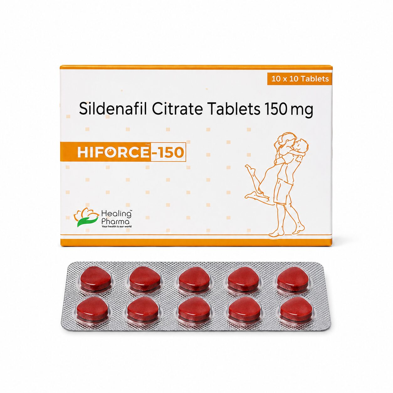 Hiforce 150 mg (Sildenafil Citrate) 1 Hiforce 150 mg front box with strip