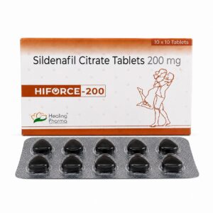 Hiforce 200 mg front box with strip