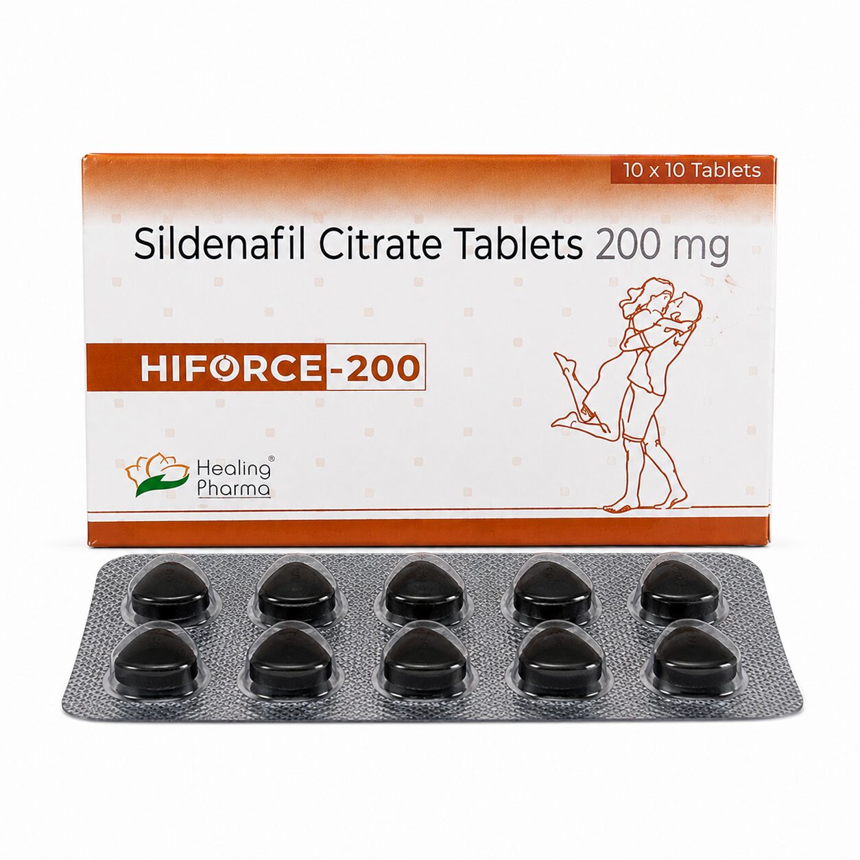 Hiforce 200 mg (Sildenafil Citrate) 1 Hiforce 200 mg front box with strip