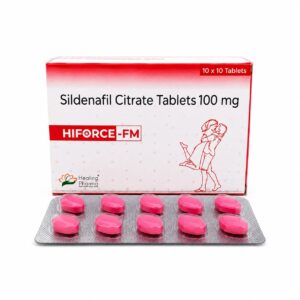 Hiforce FM 100 mg front box with strip