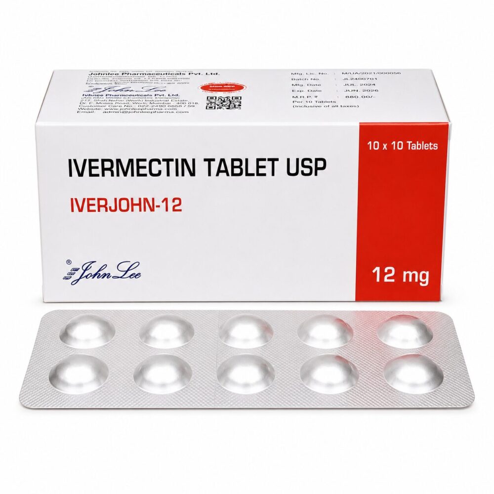 Iverjohn 12 mg (Ivermectin Tablets) 1 Iverjohn 12 mg - Authentic Ivermectin Tablets for Parasitic Infection Treatment.