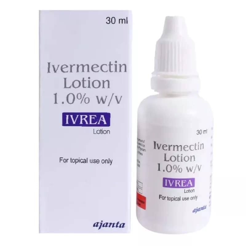 Ivrea Lotion 1.0% w/v (Ivermectin) 1 Ivrea Lotion 1.0% w/v front box with bottle