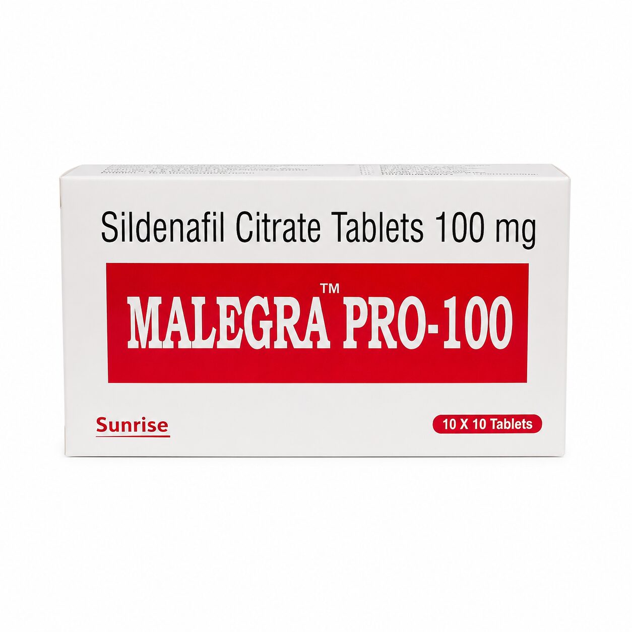 Malegra Professional 100 mg (Sildenafil Citrate) 2 Malegra Professional 100 mg front box