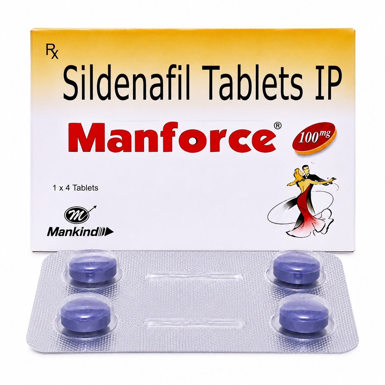 Manforce 100 mg (Sildenafil Citrate) 1 Manforce 100 mg front box with strip