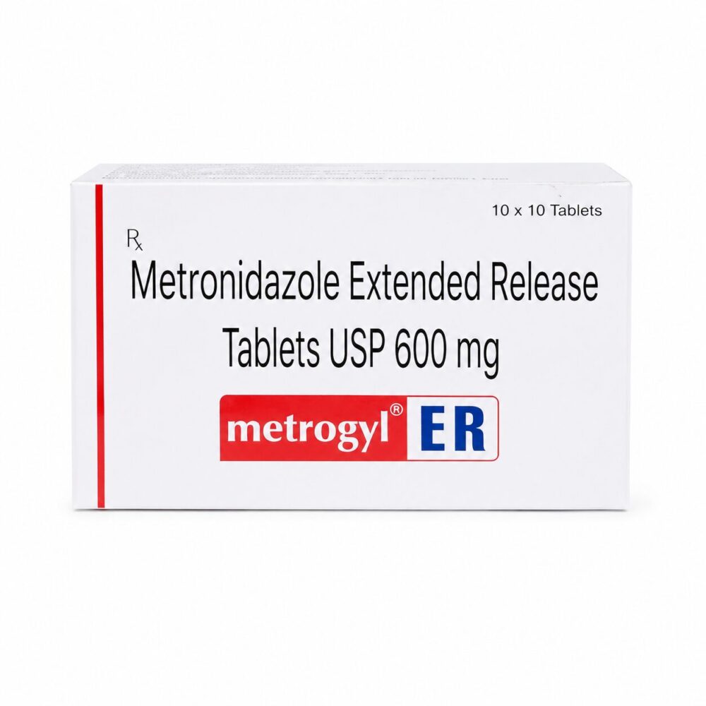 Metrogyl ER 600 mg (Metronidazole) 2 Metrogyl ER 600 mg (Metronidazole) front box