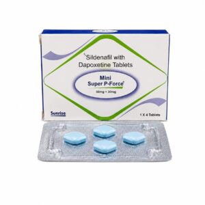 Mini Super P-Force 50 / 30 mg (Sildenafil Citrate + Dapoxetine) front box with strip