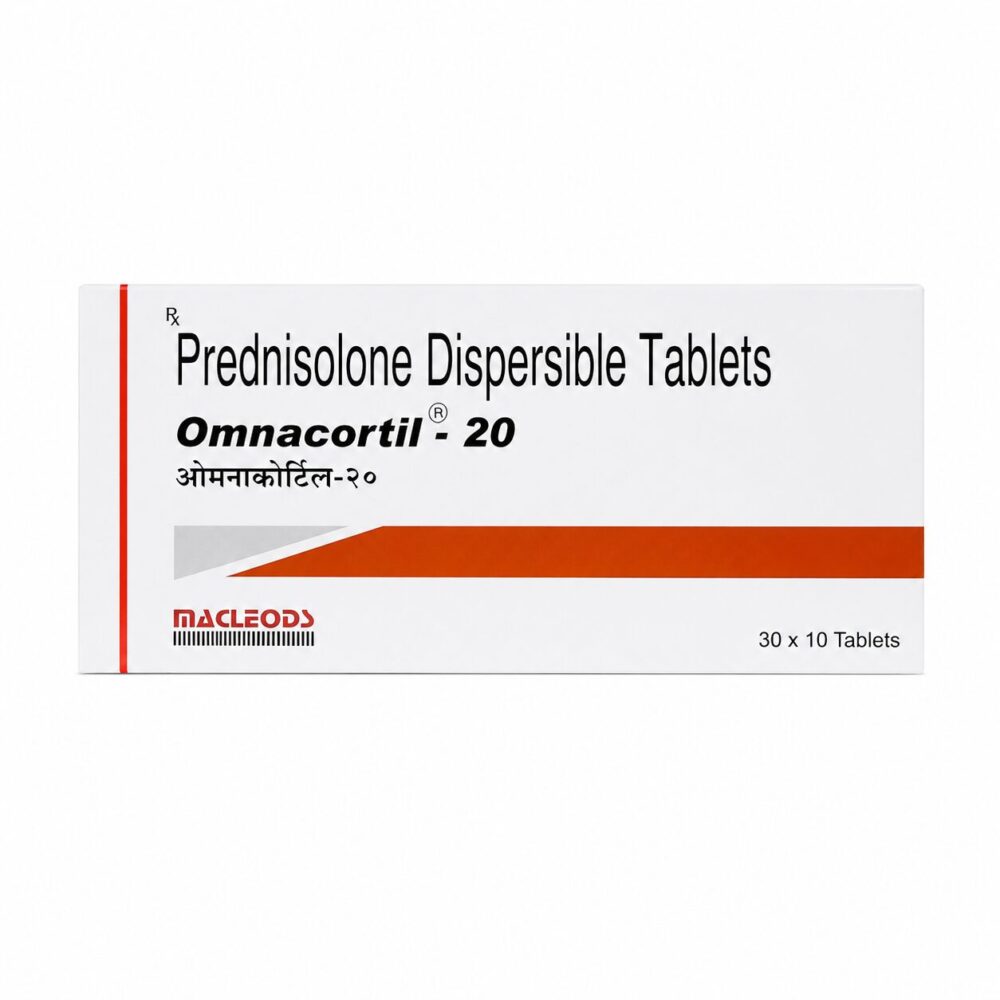 Omnacortil 20 mg (Prednisolone) 1 Omnacortil 20 mg (Prednisolone) front box