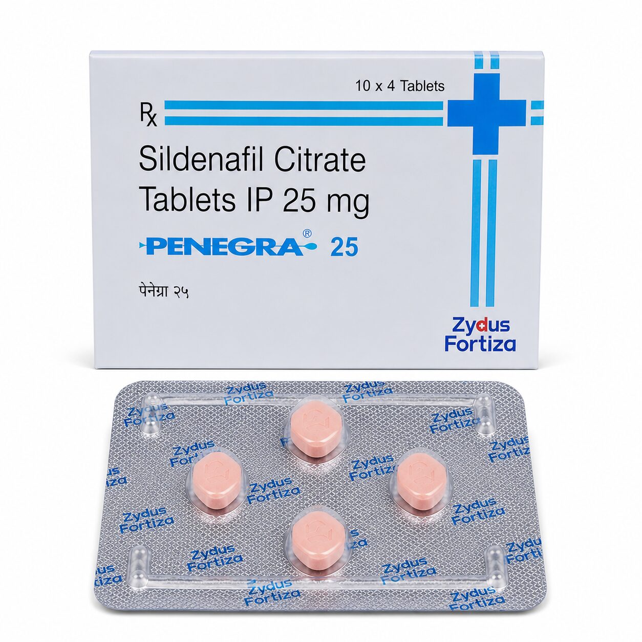 Penegra 25 mg (Sildenafil Citrate) 1 Penegra 25 mg front box with strip