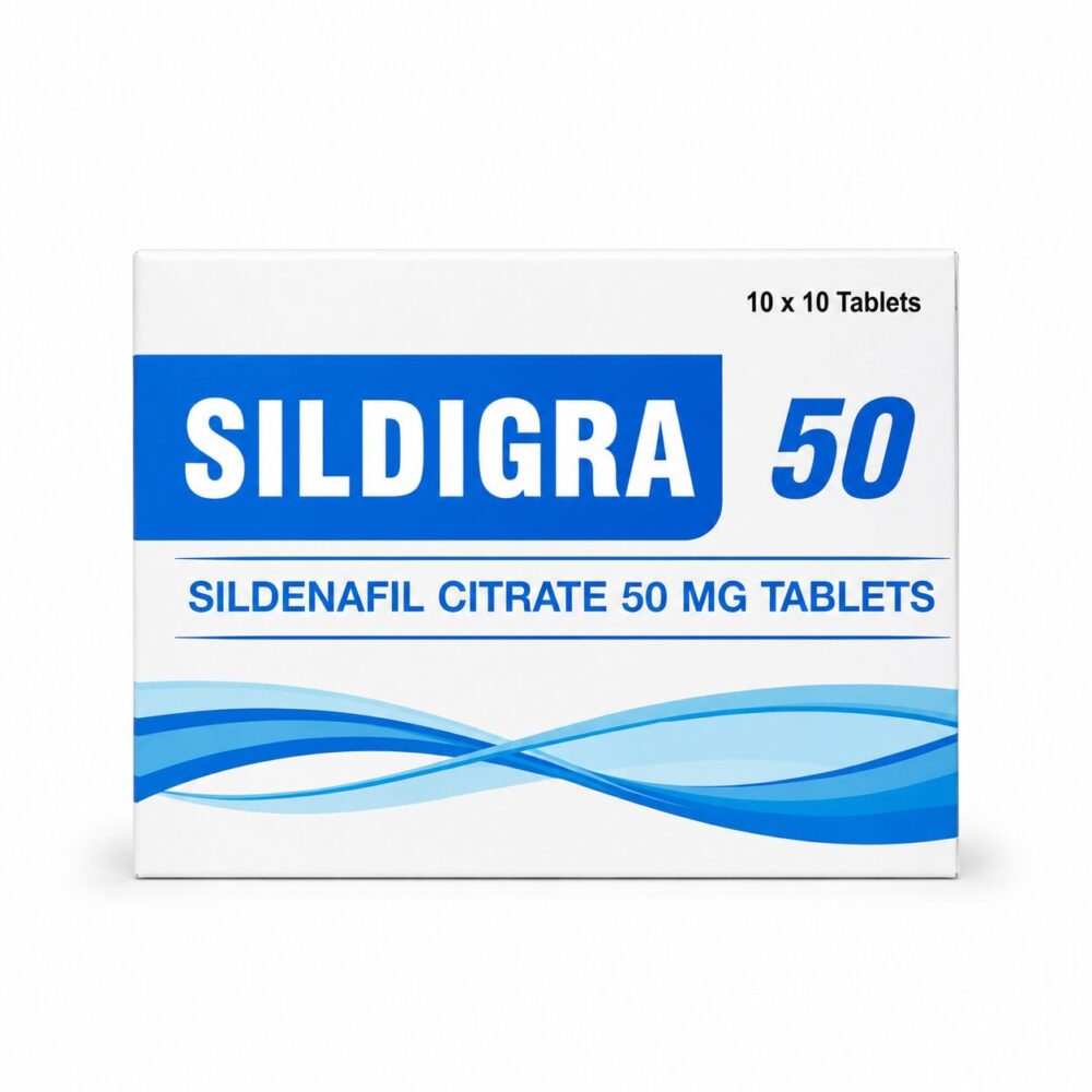 Sildigra 50 mg (Sildenafil Citrate) 1 Sildigra 50mg - Authentic Sildenafil Citrate Tablets for Erectile Health.