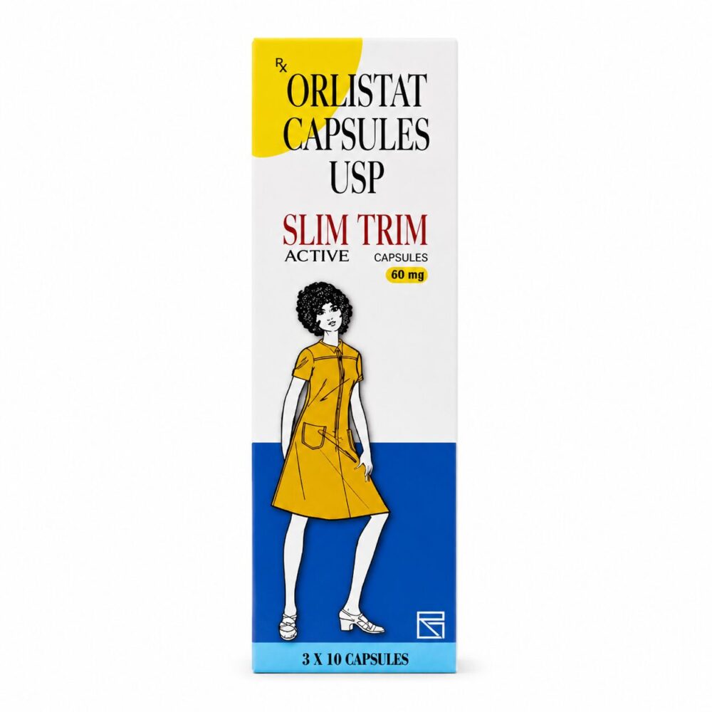 Slim Trim Active 60 mg (Orlistat) 2 Slim Trim Active 60mg (Orlistat) front box