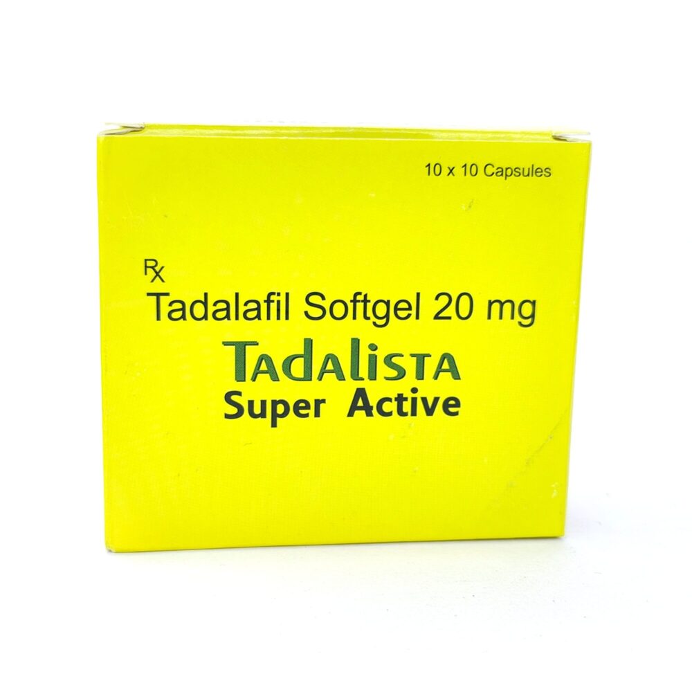 Tadalista Super Active 20 mg 2 Tadalista Super Active 20 mg - Authentic Tadalafil Softgel Capsules for Rapid Absorption.