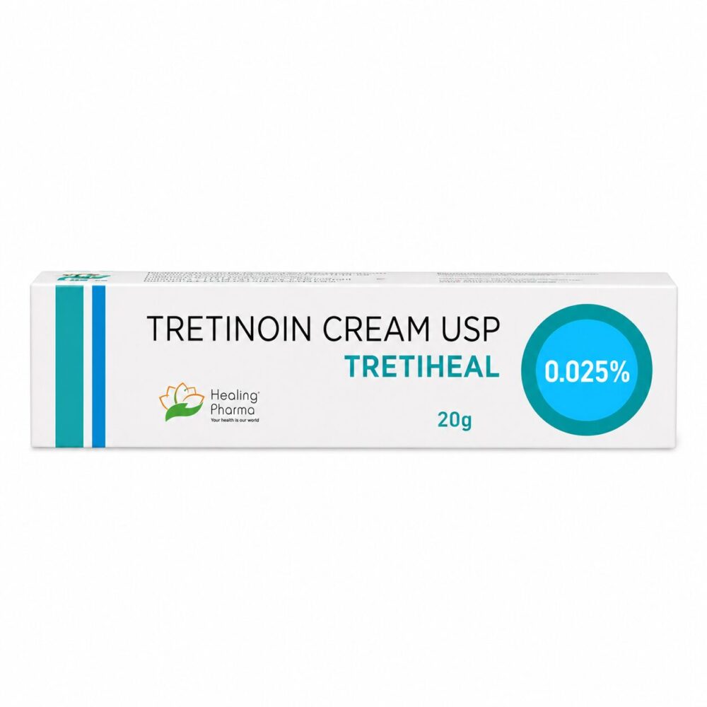 Tretiheal 0.025% Cream (Tretinoin) 2 Tretiheal Cream 0.025% (Tretinoin) front box