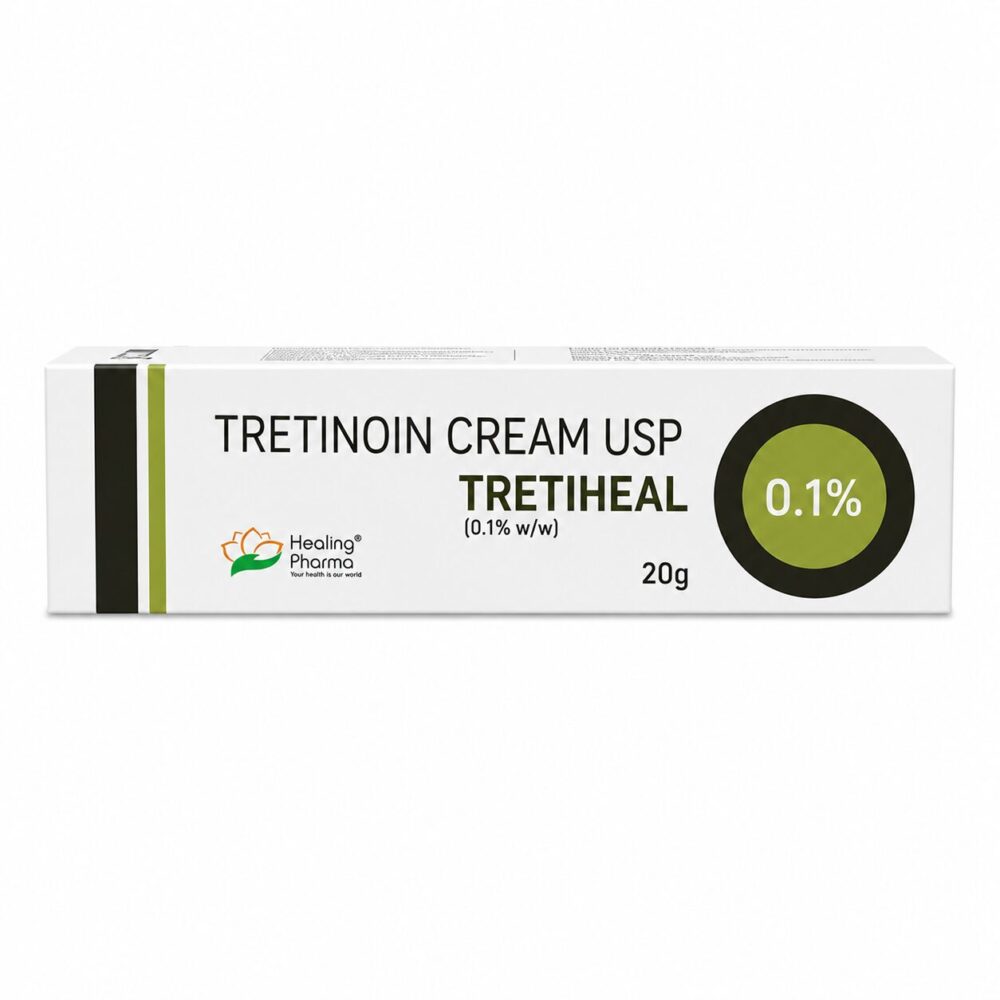 Tretiheal 0.1% Cream (Tretinoin) 2 Tretiheal 0.1% Cream (Tretinoin) front box