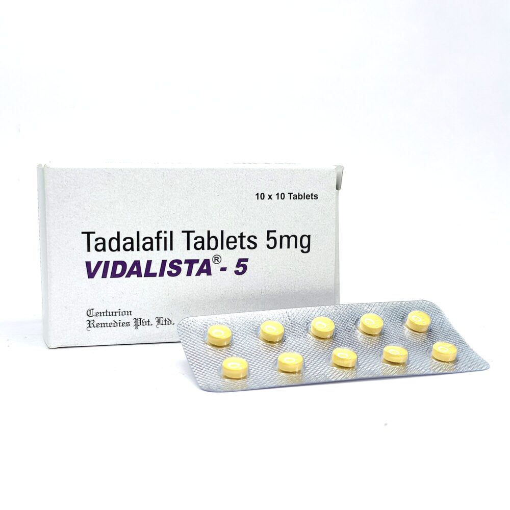 Vidalista 5 mg (Tadalafil Tablets) 1 Vidalista 5 mg - Authentic Low-Dose Tadalafil Tablets for Daily Support.
