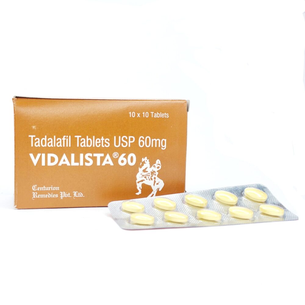 Vidalista 60 mg (Tadalafil Tablets) 1 Vidalista 60 mg - Authentic Extra-Strength Tadalafil Tablets for Vascular Support.