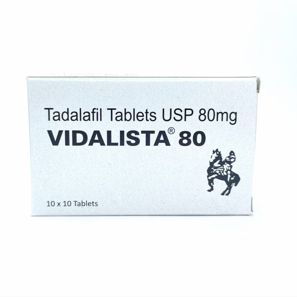 Vidalista 80 mg (Tadalafil Tablets) 2 Vidalista 80 mg - Authentic High-Potency Tadalafil Tablets for Maximum Vascular Support.