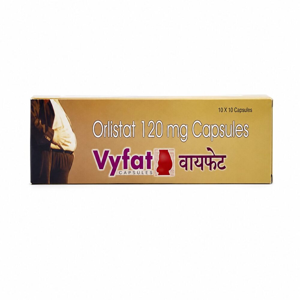 Vyfat 120 mg (Orlistat) 1 Vyfat 120 mg (Orlistat) front box
