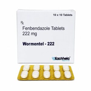 Wormentel 222 mg - Authentic Fenbendazole Tablets for Human Parasitic Treatment.