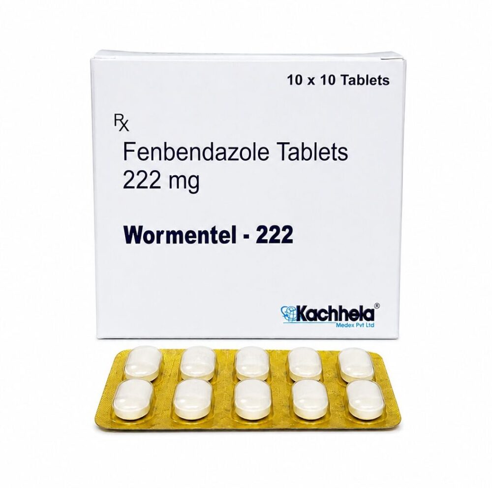 Wormentel 222 mg Human (Fenbendazole Tablets) 1 Wormentel 222 mg - Authentic Fenbendazole Tablets for Human Parasitic Treatment.